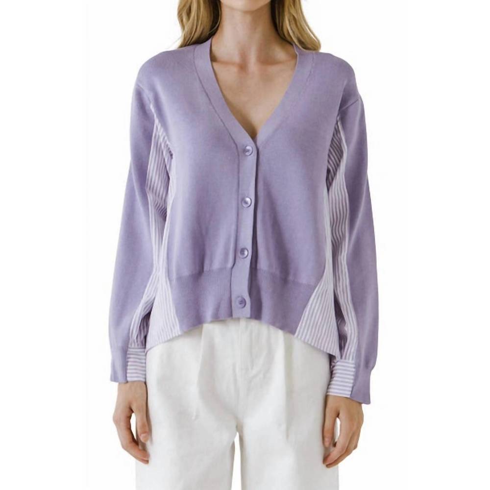 NEW 2.7 AUGUST APPAREL lovely cardi in lilac